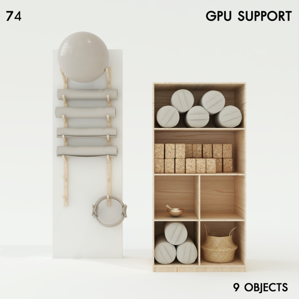 Yoga Props Storage Area