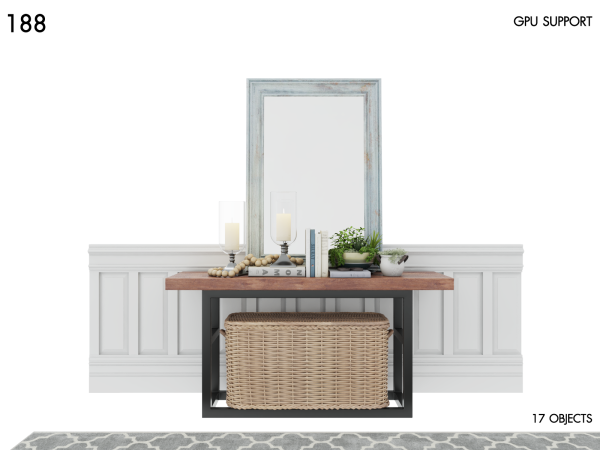 Stylish Console Table Proxy Model for SketchUp with V-Ray