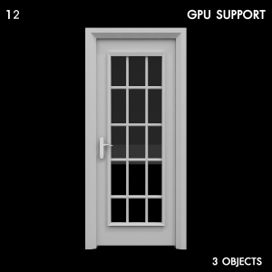 Modern Glass Paneled Door