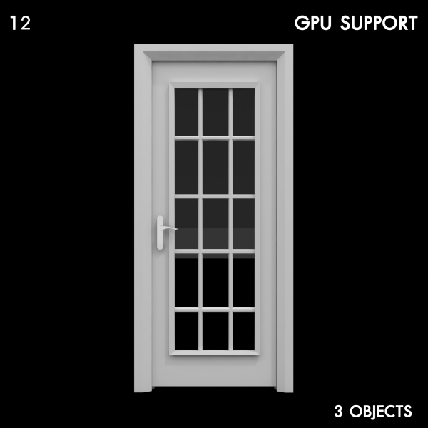 Modern Glass Paneled Door