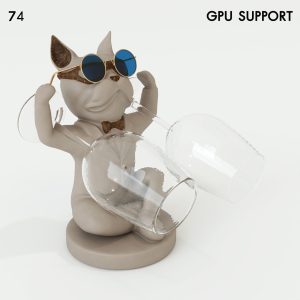 French Bulldog Glass Holder