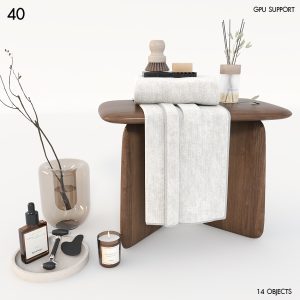 Bathroom Set with Stool