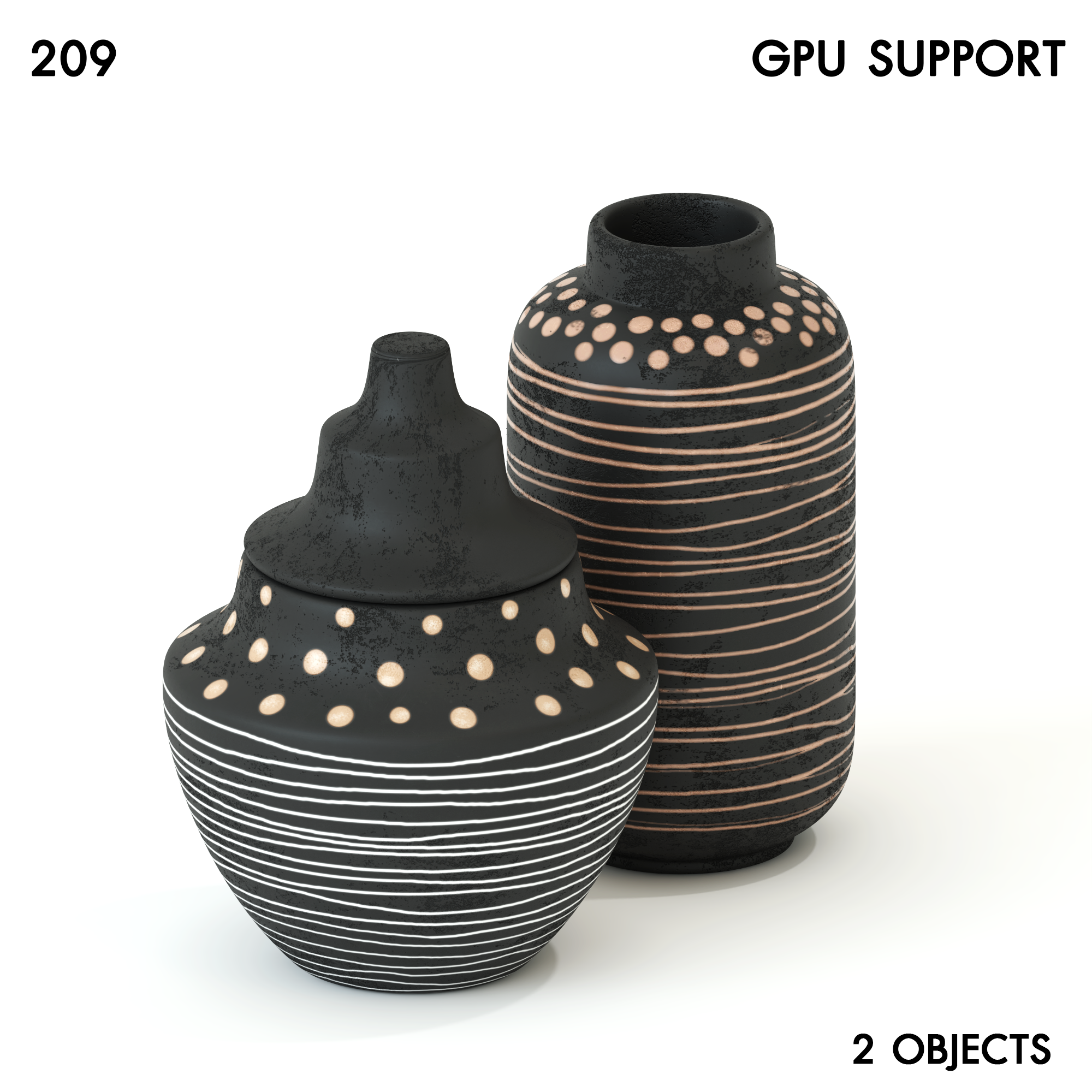 Modern Niger Vases